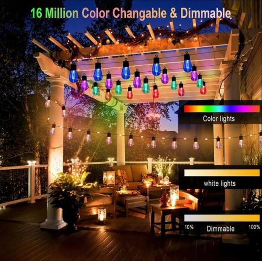 RGB Outdoor Curtain Multi-Color S14 String LED Lights